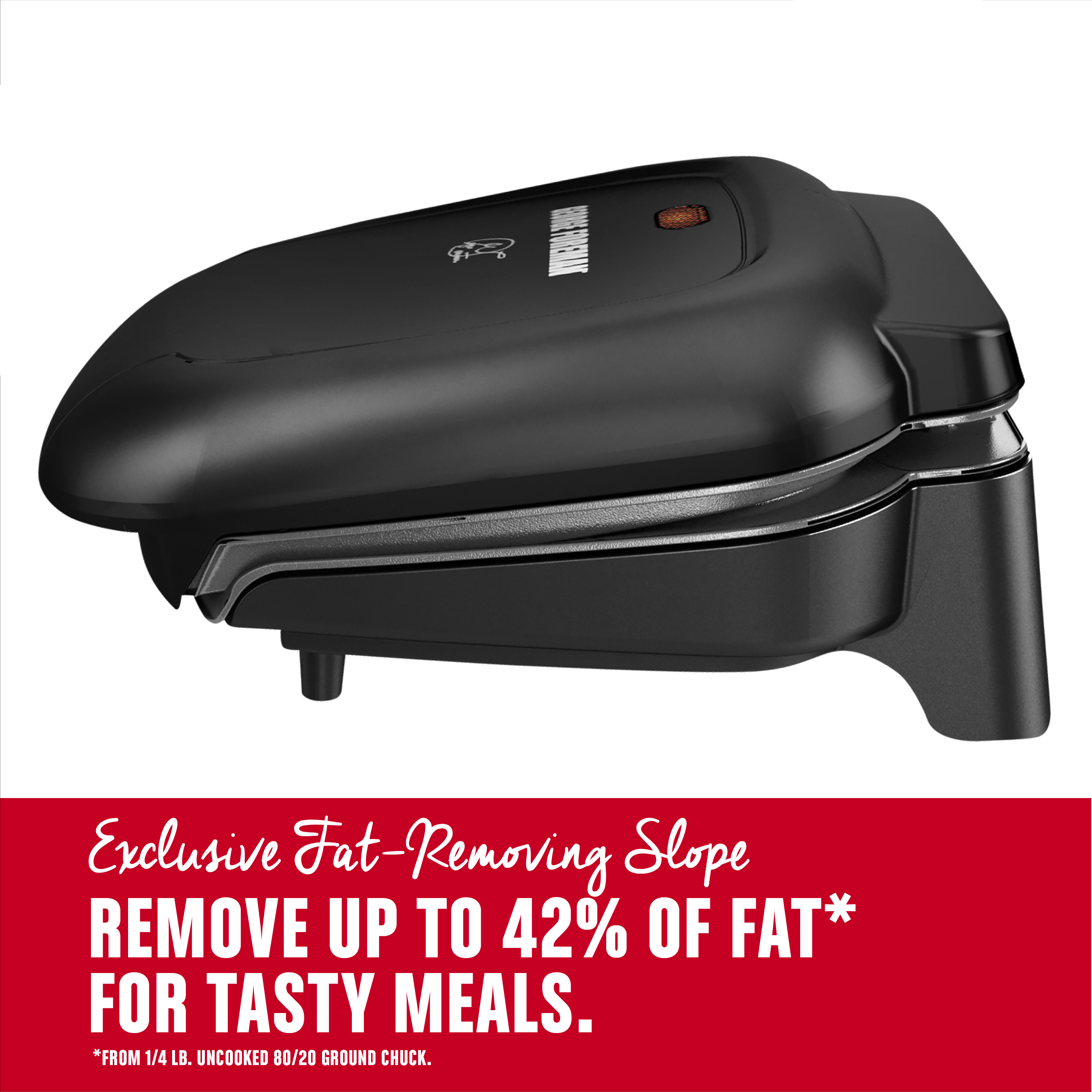 George Foreman 2-Serving Classic Plate Electric Indoor Grill and Panini Press, Black , GR0040B - image 4 of 7