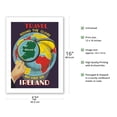 thumbnail image 2 of Ireland - Travel Round The Globe But First See Ireland - Vintage Travel Poster c.1930 - Bamboo Fine Art 290gsm Paper (Unframed) 12x16in, 2 of 4