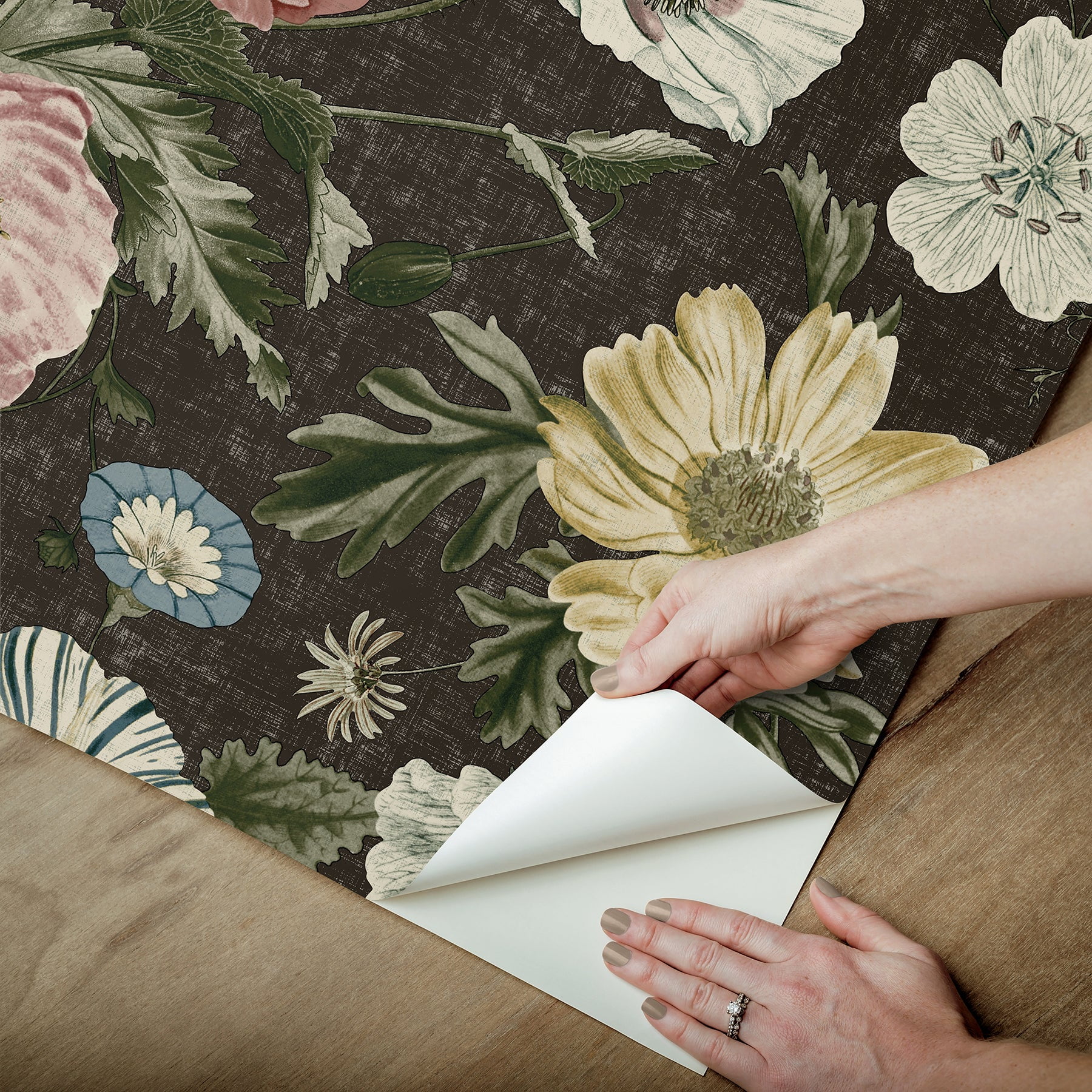 Vintage Poppy Peel & Stick Wallpaper