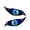 D, variant on B Personalized Sticker With Devil Eye Motif For Customizing Tech And Auto