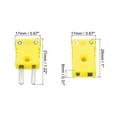 thumbnail image 2 of Uxcell K Type Thermocouple Wire Connectors Male Female Plug Adapter 220C(428F) for Thermocouple Yellow 3 Set, 2 of 6