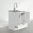 thumbnail image 2 of Simpli Home Reed 28 inch Wide Utility Sink and Laundry Cabinet, Glacier White Finish, 2 of 6
