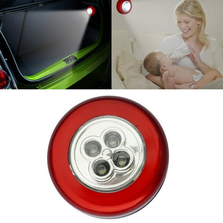 

ONHUON Touched Night Light Home Under Cabinet Closet Push Stick On Lamp With 4 LED