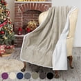 thumbnail image 4 of Sherpa Throw Blanket Fleece, Super Cozy Warm TV Blankets for Bed or Couch Reversible 50" x 60", 4 of 6