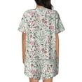 thumbnail image 3 of Bixox Women's Fairy Floral Printed Pajama Set 2 Piece Lounge Set Top and Shorts Soft Pajamas, Shorts with Pockets, 3 of 7