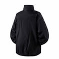 thumbnail image 4 of Men's UPF50+ Sun Protection Windbreaker Athletic Shell Jacket Stand Collar Lightweight Color Block Coat for Hiking Running Travel Fall, Black, S, 4 of 8