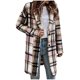 thumbnail image 2 of Pntutb Mujeres Casual Botones de manga larga Perdiendo la impresión Lattice Coat tops Flash Picks Pntutb Pntutb-5289, 2 of 8