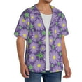 thumbnail image 2 of Kdxio Men's Hawaiian Shirt for Men Short Sleeve Shirt Daisies Flowers Summer Casual Holiday Beach Button Down T-Shirts, 2 of 7