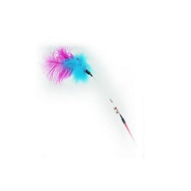 Juguete Gato Pawffy Stick Con Metal Cascabel Plumas Sunny Sunny SP-3767