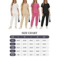 thumbnail image 4 of Sexy Dance Women 2 Piece Outfits Set Summer Short Sleeve Tracksuit Casual Workout Set Wide Leg Loungewear Size S-XXL, 4 of 7