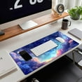 thumbnail image 5 of Pastel Anime Space Desk Mat Nebula View Cute Aesthetic XL Mouse Pad Deep Dark Blue Cosmos Extended Gaming Mousepad 31.5"x11.8" for Laptop & Office, 5 of 6