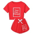 thumbnail image 3 of WOYY Toddler Girls Athletic Short Sleeve T-Shirt Shorts Set Casual Tracksuit, Sizes 3-4T, 3 of 4