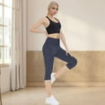 thumbnail image 3 of Felirenzacia Womens Capri Leggings with Pockets No See Through Butt Lifting Compression Buttery Soft Tummy Control Yoga Pants for Gym Workout, 3 of 7