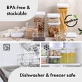 thumbnail image 5 of NEOFLAM Airtight Smart Seal Food Storage Container (Set of 3) | Crystal Clear Body | Modular, Stackable, Nestable Design (2.7L, Square), 5 of 7