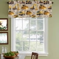 thumbnail image 3 of 2 Pack Valances for Window, Construction Truck Short Curtains for Kitchen Bedroom Living Room, Cartoon Grips and Bulldozers Beige Rod Pocket Small Window Treatment Valance Drapes 60 x 18 Inch, 3 of 8