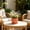 💖 Orange_Base#334, variant on Ceramic Round Vase with Tray, Matte Striped Scandinavian Desktop Flower Planter for Fresh and Dried Flowers