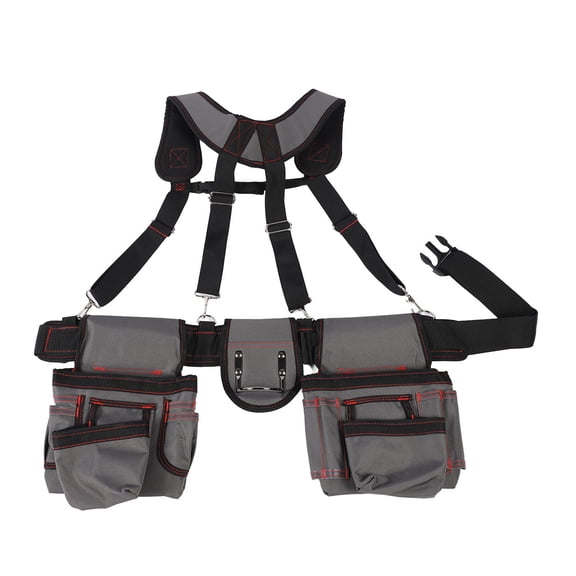 Yajisi Heavy‑Duty Tool Belt Organizer – 12 Pockets, Hammer Holder, Polyester‑Nylon Construction, Ideal for Electricians, Carpenters & Gardeners
