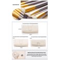 thumbnail image 2 of 18Pcs/Set Magnetic Clasp Folding Roll Bag Portable Makeup Brushes Beige Storage Bag Champagne Makeup Brushes, 2 of 5