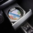 thumbnail image 3 of FMSHPON Slippers Beach Ocean Coconut Tree Watercolor Set of 6 Car Coaster for Drinks, Absorbent Ceramic Stone Coasters Cup Mat with Cork Base for Home Kitchen Room Coffee Table Bar Decor, 3 of 5