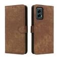 thumbnail image 3 of Wallet Case for Moto G Stylus 5G(2024),with RFID Blocking Credit Card Holder, with Wrist Strap PU Leather Magnetic Folio Kickstand Shockproof Women Men Phone case, brown, 3 of 10