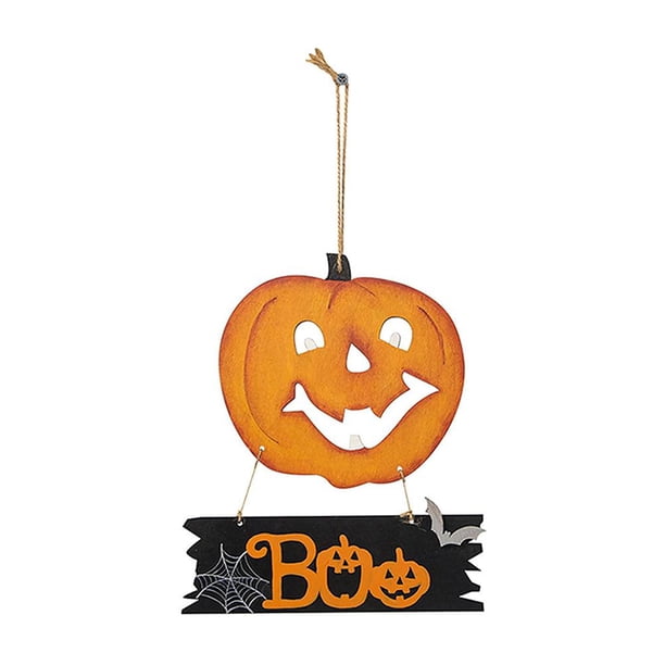 Bruja De Calabaza De Madera, Adorno Colgante, Arte De Pared Para Decoración De Halloween seitruly HA043585-01