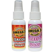 Bacon Flavored Omega 3 Spray 2 oz and Beef Burger Spray 2 oz Combo Deal