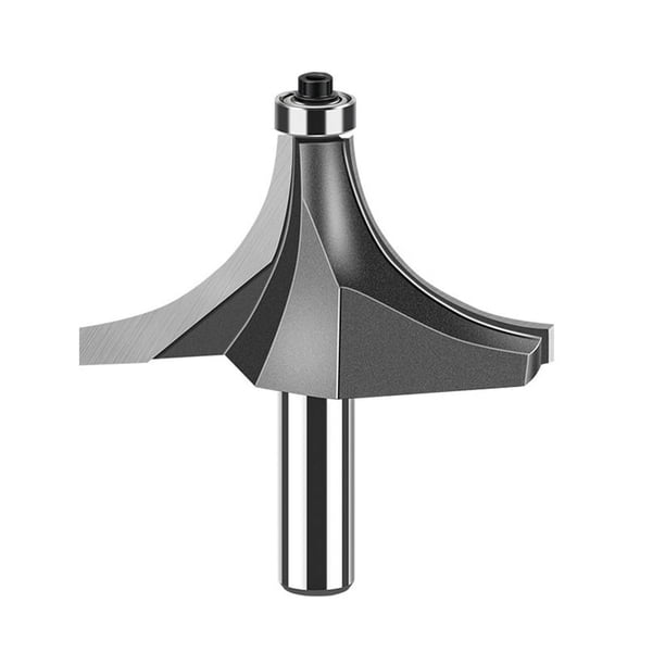Broca de Fresado de Carburo de Tungsteno con Vástago de 12 mm X 2-1/2 Pulgadas y Cojinete para Redondear Esquinas, Herramientas para Trabajar la Madera