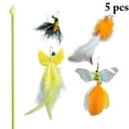 thumbnail image 2 of Cat Wand Toy Retractable: Fake Feather Cat Stick Toy Teaser Toy with 4 Refills, 2 of 6