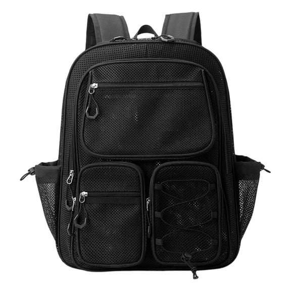 Fgnfyis Backpack for Kids Breathable Mesh Large Capacity Versatile Travel Gym Children Adults School Backpack Black