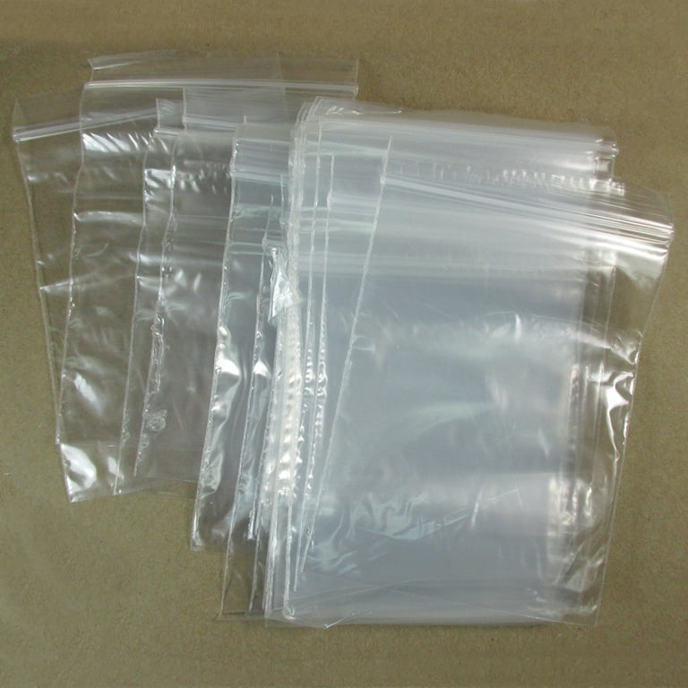 100 Bags 5x7 Small Baggies Clear Reclosable Zip Plastic Poly Food Zipper  1Mi