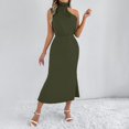 thumbnail image 4 of Vestido sin mangas con cuello alto y hombros descubiertos para mujer - Elegante conjunto informal para fiesta - Prenda versátil para primavera y otoño - Tallas XS-XL, 4 of 8