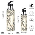 thumbnail image 2 of Yayeee 33oz Insulated Water Bottle Double Wall Stainless Steel with Flip Straw Lid, Beige Birds, 2 of 7