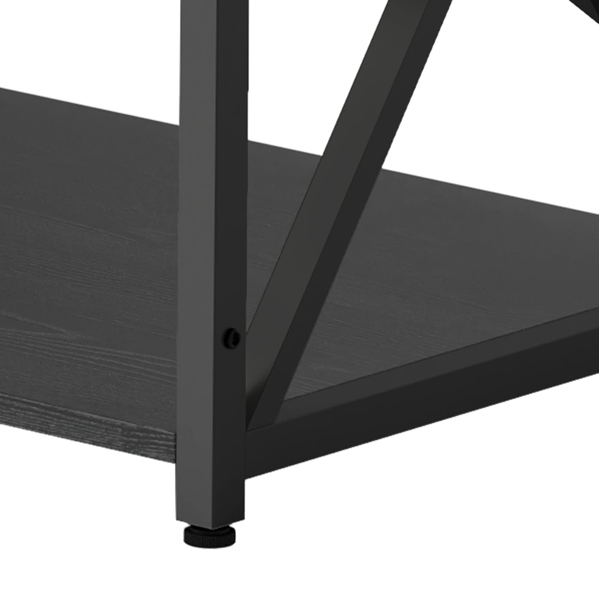 Uforic Heavy Duty Metal Aquarium Stand for 55-75 Gallon Tanks with LED Lights & Power Outlets - Black