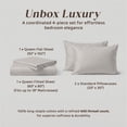 thumbnail image 3 of Loomsnest 100% Long Staple Cotton 400 Thread Count Sateen Sheet Set, Wrinkle Resistant, Deep Pocket, Fits up to 18", Queen, Light Gray, 3 of 9