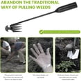 thumbnail image 3 of Herramienta de extracción de malezas con asa, herramienta manual de deshierbe para jardín, extractor de deshierbe portátil, deshierbe de jardinería, tirón de deshierbe para patio (4 dientes con mango, 3 of 3