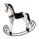 thumbnail image 5 of Figura de escritorio Caballo mecedor de madera Estatua de animal coleccionable Adorno de escritorio Rojo Blanco, 5 of 9