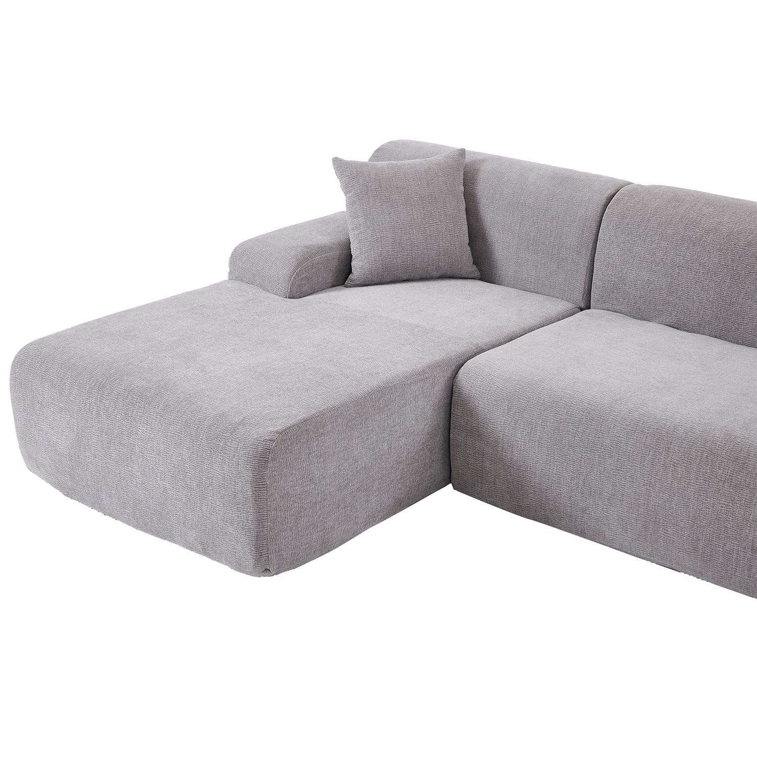 Kadyn Modern Large L-Shape Modular Sectional Sofa, Sofa Couch for Living Room, Bedroom, Salon, 2 Piece Free Combination, Gray