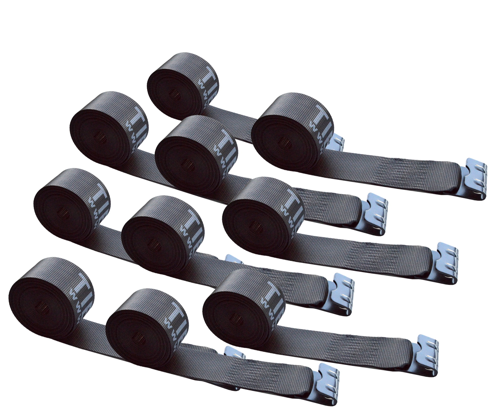 Mega Cargo Control 10 Pack Heavy Duty 4" x 30' Winch Tie Down Strap W