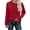 Red, variant on Chbgutlmr Womens Blouses Long Sleeve Ribbed Casual Comfy Shirts Fall Crewneck Solid Color Loose Knitted Tops