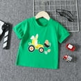 thumbnail image 4 of Vedolay Tops For Boy Boy Print Button Down Shirt Short Sleeve Lapel Neck Tops Casual Tee Summer Clothes,Green 5-6 Years, 4 of 5
