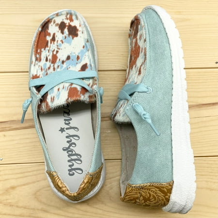 

Gypsy Jazz Mooma Tooled Turquoise Slip On Shoes