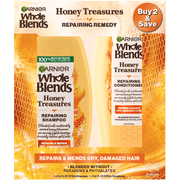 Garnier Whole Blends Repairing Shampoo and Conditioner Set with Honey, 12.5 Fl Oz