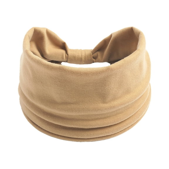 Prolriy Bandana Headbands for Women Elastic Hair Elastic Headband Running Wicking Yoga Non-Slip Headband Sports Headband Exercise Ladies Knotted Wide Hijab Headband Hair Accessories for Women One Size