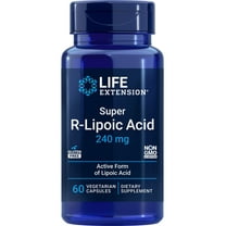 Life Extension, Super R-Lipoic Acid, 240 mg, active form of alpha-lipoic acid, energy supplement, oxidative stress protection, vegetarian, 60 capsules
