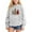 Grey, variant on Cozy Girls Christmas Hoodie Festive Holiday Sweater with Unique Xmas Tree Prints Merry Xmas Pullover for Girls