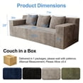 thumbnail image 3 of Aukfa 71" 3-Seater Modular Sofa, Corduroy Deep Seat Couch, No Assembly Comfy Sofa for Living Room, Bedroom, Apartment, Camel, 3 of 8