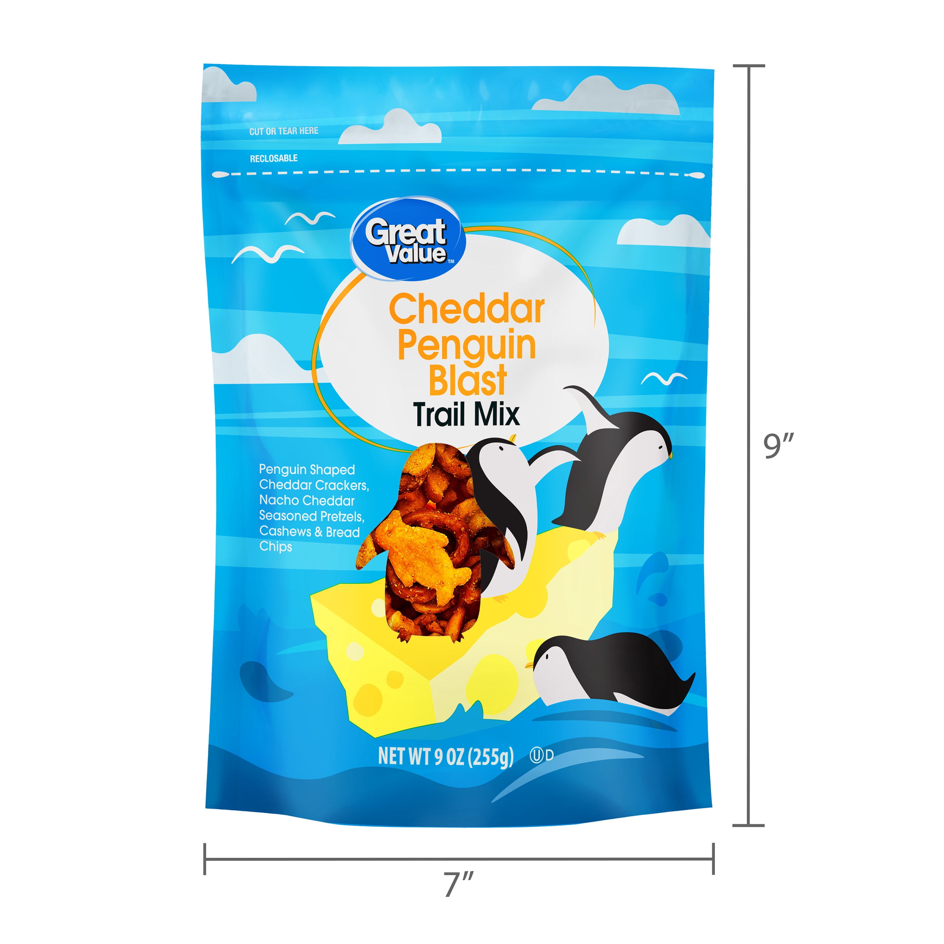 Great Value Cheddar Penguin Blast Trail Mix, 9 oz