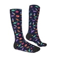 thumbnail image 3 of Fotbe Space Dinosaur print Women's Men's Novelty Crew Socks Cotton Socks Knee High Socks for Walking,Running,Nurses,Pregnancy, 3 of 8