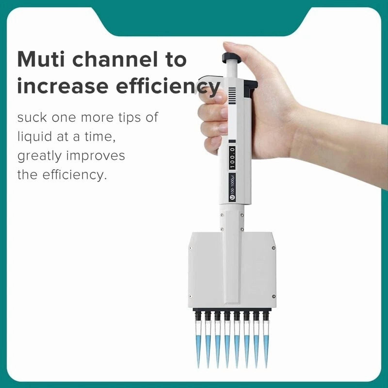 8 Channels Pipette 12 Channels Multichannel Pipette Lab Manual Digital Adjustable Micropipette , High-Accurate