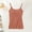 Brown, variant on Miorin Adjustable Spaghetti Strap Camisole Tank Tops for Women, Scoop Neck Modal Built-in Padded Shelf Bra Undershirt, Solid Color Layering Loungewear Tank for Daily Casual Outfits, Green 3XL